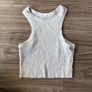 NIA The Brand Grey Racerback Ribbed Tank Top XS